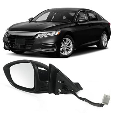 Imagem de Lqito Espelho de porta lateral do motorista esquerdo para Honda Accord LX 2018-2021, Sport ❄ Potência, sinal de seta sem aquecimento combina com tinta preta substitui HO1320328 76258-TVA-A02 (3 pinos)