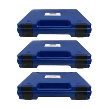 Imagem de Kit 3 Maleta Transporte Equipamentos Alça 242x175x20mm Armazenamento Reagentes Trava Es...