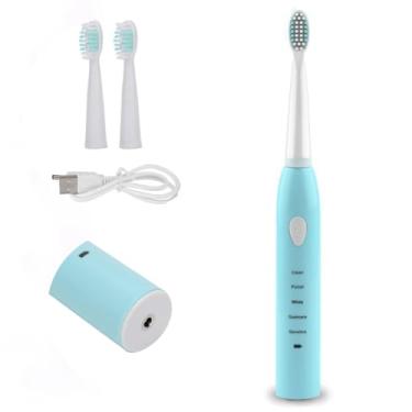 Imagem de Escova de Dentes Elétrica Portátil USB, Carregamento USB, Luz Indicadora Limpeza Bucal 5 Níveis