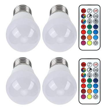 Imagem de Lâmpada Led RGB, AC85V-265V 45W Led RGB Lâmpada Colorida Mutável Lâmpada de Controle Remoto para Barra de do Quarto, Luzes de Tira Led (RGB+branco quente 3000K E27)