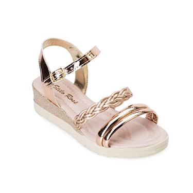 Imagem de Sandália Anabela Stilo Rosê Infantil Sr22-s8124