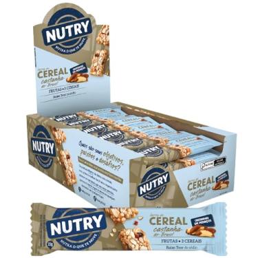 Imagem de Nutry Barra de Cereais Castanha-do-Brasil 22g - Display Com 24 Unidades - Com 3 Cereais e Castanha em Pedaços