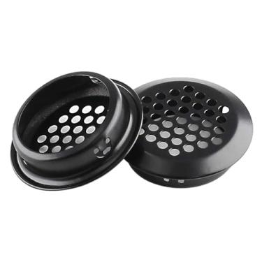 Imagem de 30 peças de saídas de ar 25 mm Circular Soffit Vent aço inoxidável ventilação redonda malha furo grelha para cozinha, banheiro, armários, guarda-roupas, armários de sapatos, armários diversos (plano