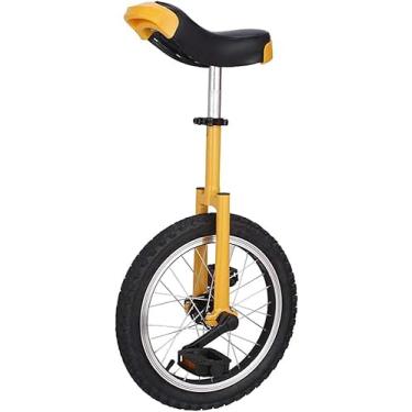 Imagem de Monociclo Bicicleta Uniciclo Competitivo Criança Adulto Engrossado Liga de Alumínio Quadro Engrossado Bicicleta de Equilíbrio, Para Esportes ao Ar Livre, Amarelo, 16 polegadas