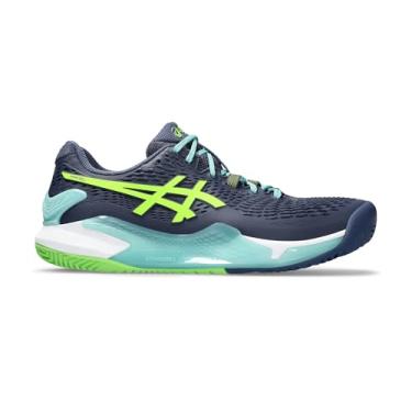 Imagem de TENIS ASICS GEL RESOLUTION 9 PADEL AZUL MARINHO E VERDE LINHA 2024 (1041A334-402, BR, Adulto, Numérico, 43)