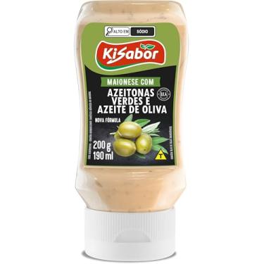 Imagem de Maionese, Sabor Azeitonas Verdes & Azeite de Oliva, Kisabor, 200 Gramas