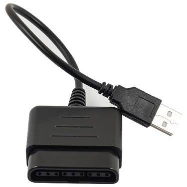 Imagem de whiteeeen Cabo conversor adaptador PC USB para controle com fio para PS2 PS3 25,4 cm de comprimento