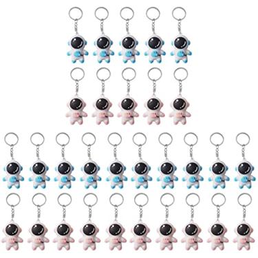 Imagem de 30 peças chaveiro presente de aniversário para senhora presentes femininos estatueta de astronauta estatueta de astronauta bolsa de chaveiro ornamento figura de astronauta estudante borracha macia car