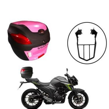 Imagem de Baú Bauleto 41 Litros Awa Pross + Bagageiro Fz25 18 - 23, Rosa