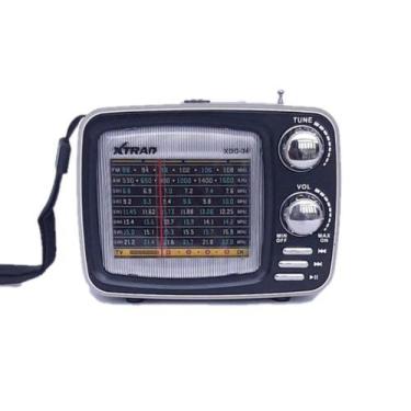 Imagem de Radio portatil retro vintage antigo am-fm xdg-34 preto - Xtrad