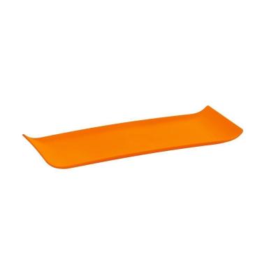 Imagem de Bandeja Servir Retangular 15x40 Laranja Em Polipropileno Linha Tropical Vem