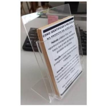 Imagem de Display Porta Folder A5 Acrílico Transparente Papel 1 Peça - AGV Criaç