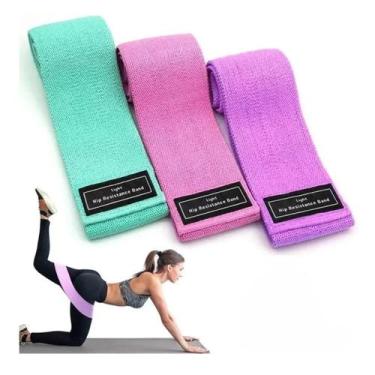 Imagem de Kit 3 Faixas Elásticas De Exercício Hip Resistance Bands - fitbody