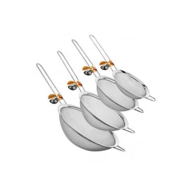 Imagem de Kit Peneiras em aço inox 4 Peças 12, 14, 16 e 20cm - Origina Line
