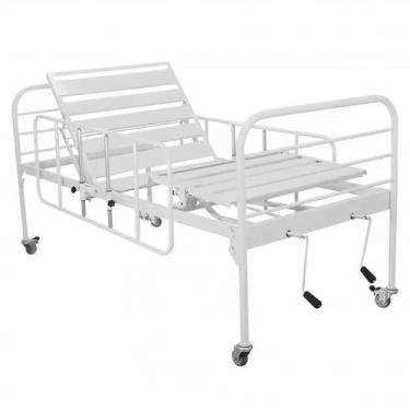 Imagem de Cama Hospitalar 2 Movimentos Manual + colchão D28 - SUPRA STEEL