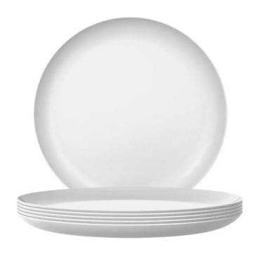 Imagem de Prato Raso de Vidro Opaline 27cm Blanc 6 Unidades - Nadir 5545 - Nadir