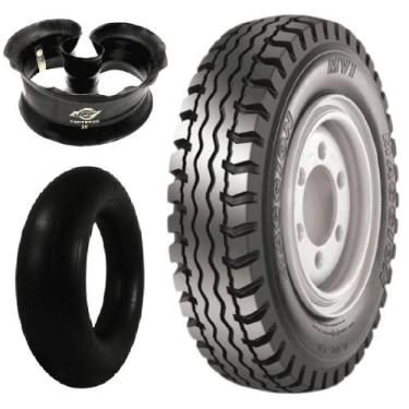 Imagem de Kit Pneu Empilhadeira Paleteira 600-9 Mvi 10l Maggion + Camara + Prote