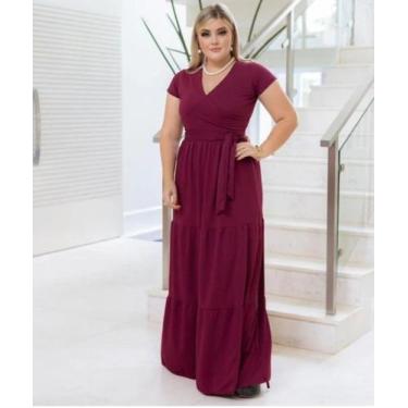 Imagem de Vestido Longo Três Marias Moda Evangélica Feminina - Miss Flower, Vinh
