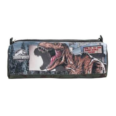 Imagem de Estojo Soft Duplo Jurassic World Escolar Meninos Dinossauros - Dermiwi