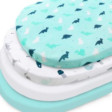 Imagem de Pacote com 4 lençóis para berço de bebê, compatível com cama 3 em 1 MamaRoo Sleep, Rega...