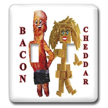 Imagem de 3dRose Interruptor de interruptor de casal de bacon e cheddar lsp_46451_2