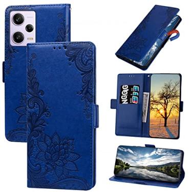 Imagem de Monwutong Capa carteira de telefone para Redmi A1, capa carteira para Redmi A2, capa de couro PU de flor de renda com fivela dupla e compartimentos para cartão de dinheiro coldre para Redmi A2/Redmi