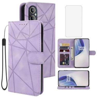 Imagem de Tothedu Capa para Oneplus N20/Reno 8 Lite 5G/Reno 8Z 5G/F21 Pro 5G CPH2459 Capa carteira com protetor de tela de vidro temperado, suporte para cartão de crédito de couro flip para Oneplus Nord N20