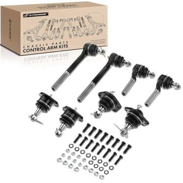 Imagem de A-Premium Kit de suspensão frontal de 8 peças, junta esférica inferior superior e extremidade de haste de direção externa interna, 1984-1996, compatível com Chevrolet Blazer S10 e GMC S15 Jimmy Sonoma