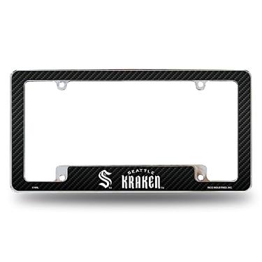 Imagem de Rico Industries NHL Seattle Kraken Preto 30,48 cm x 15,24 cm Moldura de placa automotiva para carro/caminhão/SUV