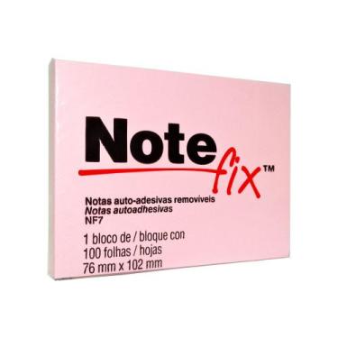 Imagem de Bloco Note Fix NF7 76 mm X 102 mm 100 Folhas Rosa - 3M