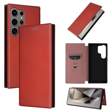 Imagem de Capa de Estojo Compatível com capa Samsung Galaxy S25 Ultra, texturas finas de fibra de carbono + capa híbrida para PC Proteção total capa flip à prova de choque compatível com Samsung Galaxy S25 Ultr