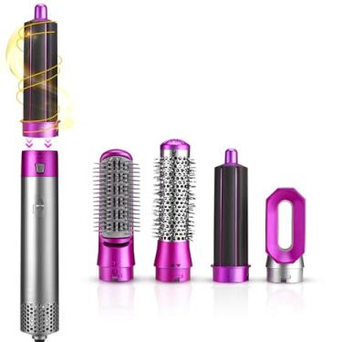 Imagem de LuxLam Secador de cabelo multifuncional 5 em 1, ferramenta para modelagem, escova para secador de cabelo com cabeça removível para alisar, enrolar, secar, pentear e modelar - 110V