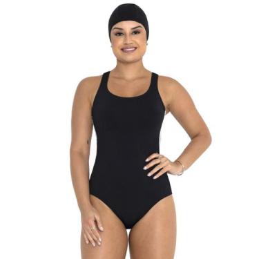 Imagem de Maiô body feminino hidroginástica e natação listra lateral sem bojo ma