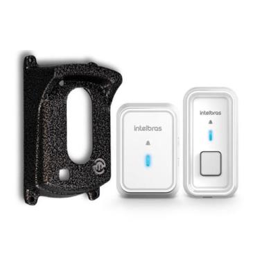 Imagem de Kit Campainha sem fio CIB 101 Intelbras Com Protetor Cinza