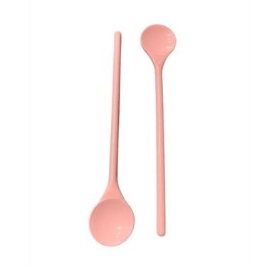 Imagem de Kit 2 Colheres Rosa para Mexer Suco Liquidos Cabo Longo - Injetemp, Ro