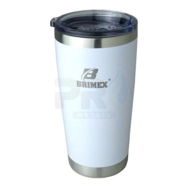 Imagem de Copo Térmico com Tampa Brimex Inox 600ml Chopp, Cerveja ou Café Várias