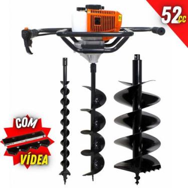 Imagem de KIT Perfurador de Solo Vulcan VPS520-S com Broca 80x15cm + Broca Extra