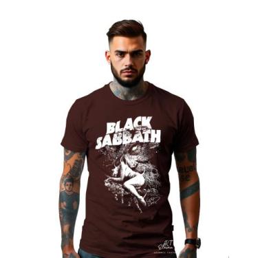 Imagem de Camiseta Banda Black Sabbath Heavy Metal Caveira Death Camisa 100% Alg