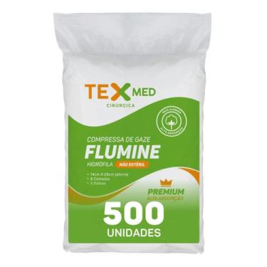 Imagem de Compressa de Gaze Hidrofila Texmed Flumine 11 Fios 500 Unid