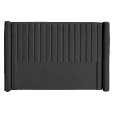 Imagem de Cabeceira Ripada Estofada Para Cama Box Casal Queen - Suede - Várias C