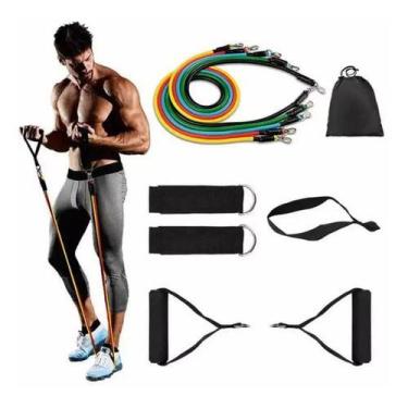 Imagem de Kit Elásticos Para Exercícios De Resistência Fit Treino - oem