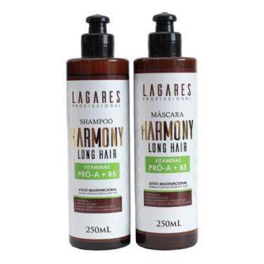 Imagem de Kit Harmony Long Hair  500ml Lagares Profissional, 500ml