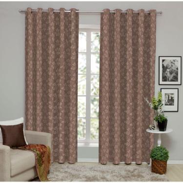 Imagem de Cortina Sala Ou Quarto Jacquard 4m X 2,60m Semi Blackout