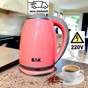 Imagem de Chaleira Elétrica 220V De Inox Premium 1,8 Litros Pink Jarra Elétrica 