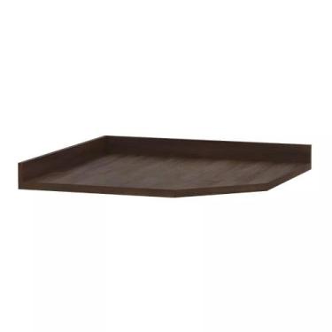 Imagem de Tampo Luciane Canto Diagonal 76 cm, Nogueira Dourado