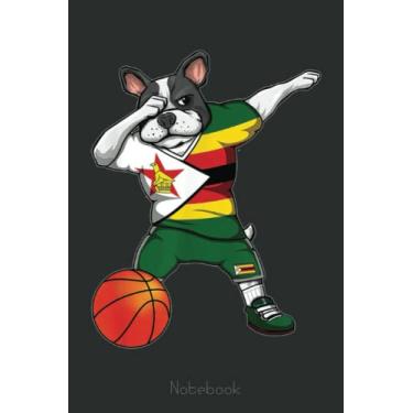 Imagem de Dabbing French Bulldog Zimbabwe Basketball Fans Notebook: A blank lined basketball notebook 6x9 in 110 Pages that makes a fun basketball gift for teen girls, women's basketball, team basketball gifts