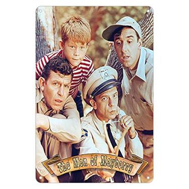 Imagem de KENSILO Andy Griffith Show Men Of Mayberry Elenco Retro Clássico Tv Parede Arte Decoração Placa de Lata de Metal 8 X 12"