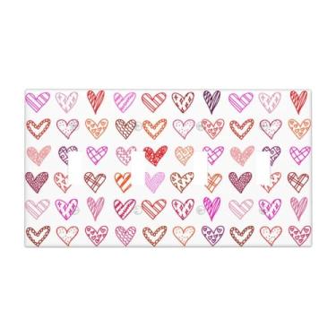 Imagem de Love Heart Pink 4 Gangs, capa decorativa para meninas, placa de parede quadriciclo, interruptor elétrico para decoração de casa de banho, tamanho grande