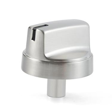 Imagem de atgestore Botão de fogão de aço inoxidável atualizado WB03X29354 Substituição para peças de fogão GE 191d9233 Puxador de perfil GE PGP9030SL1SS PGP7030SL1SS Botão de controle do queimador do fogão em