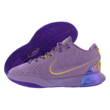 Imagem de Tênis de basquete infantil Lebron XXI Freshwater (FZ7189-500, Violet Dust/Purple Cosmos/University Gold), Poeira violeta/cosmos roxo/ouro universitário, 20